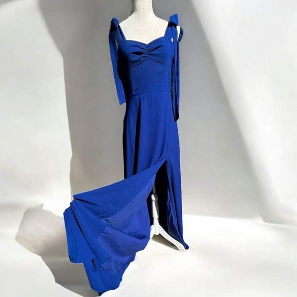 🌻NEW Alexia Admor Blue Arya Sweetheart Neckline Sleeveless Maxi Dress Size 10 - Picture 3 of 11